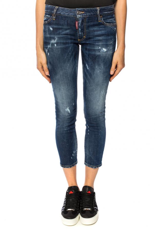 Blue 'Runway Straight Cropped Jean' jeans Dsquared2 - Vitkac Canada